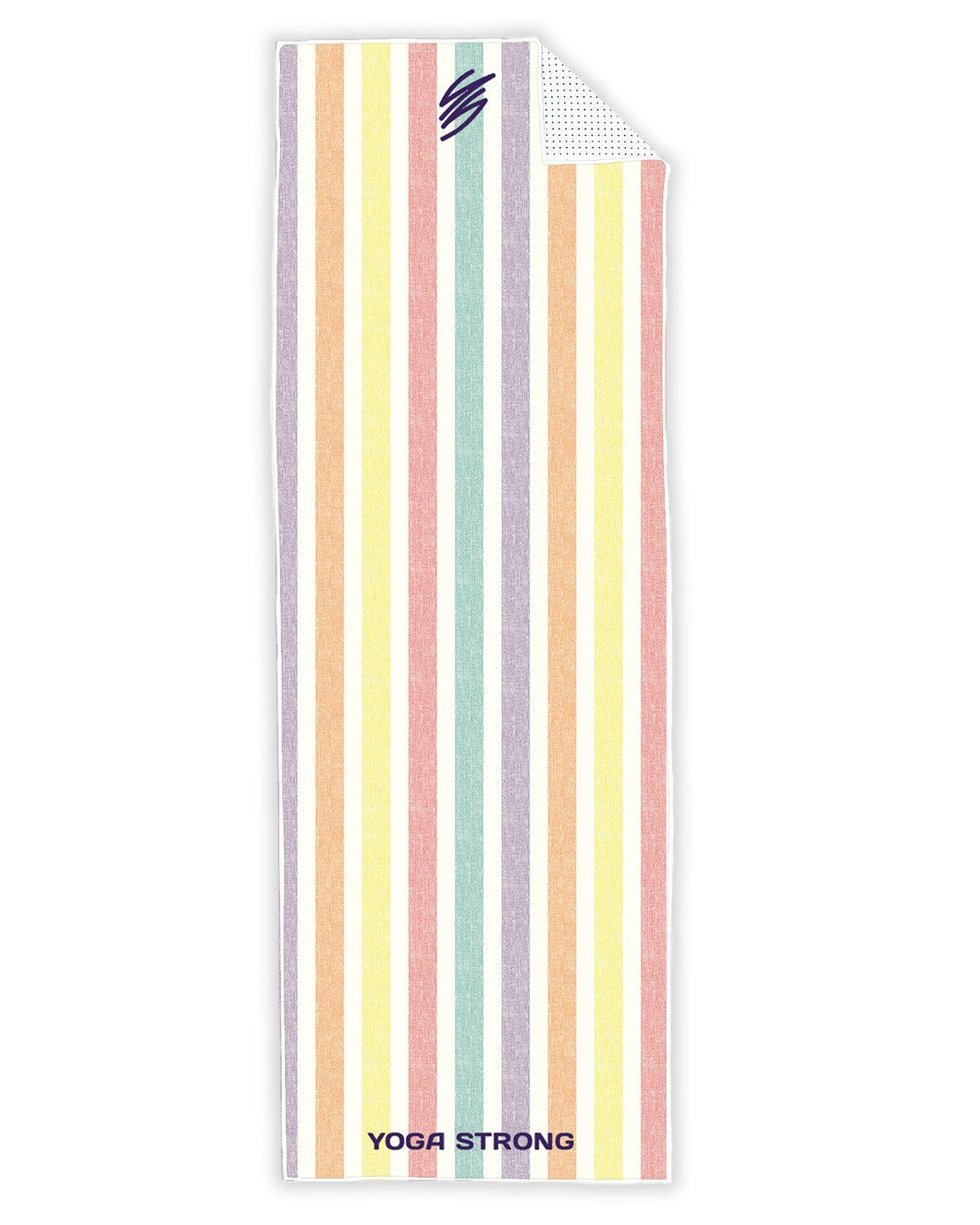 Rainbow Stripe Towel - Yoga Strong