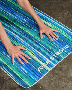 Stripe Tease Towel - Yoga Strong